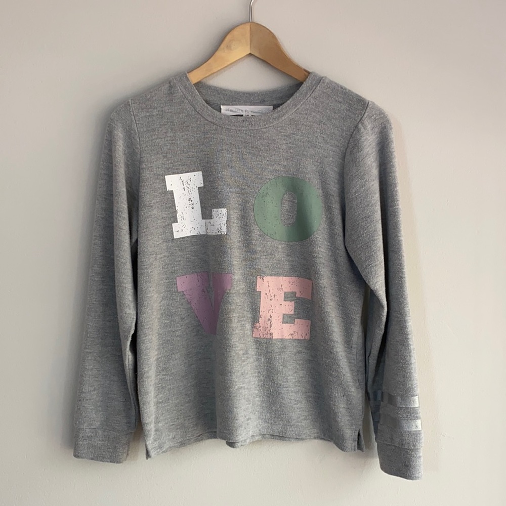Girls Peaceful Warrior LOVE Sweatshirt Pullover